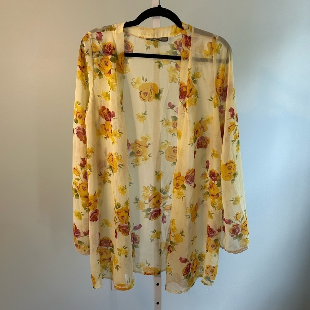Addie Yellow Floral Cardigan